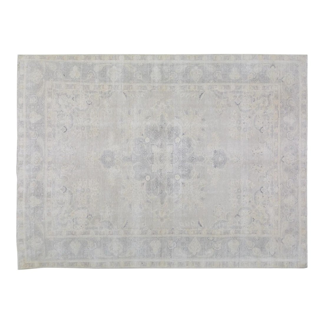 8'2 x 11' Almond Wool Area Rug Hand Knotted Vintage (1 of 6)