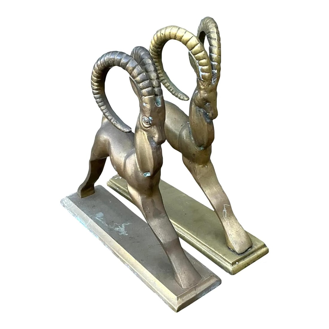 Pair of Brass Ram Bookends Mid Century Modern Set of 2 (1 of 10)