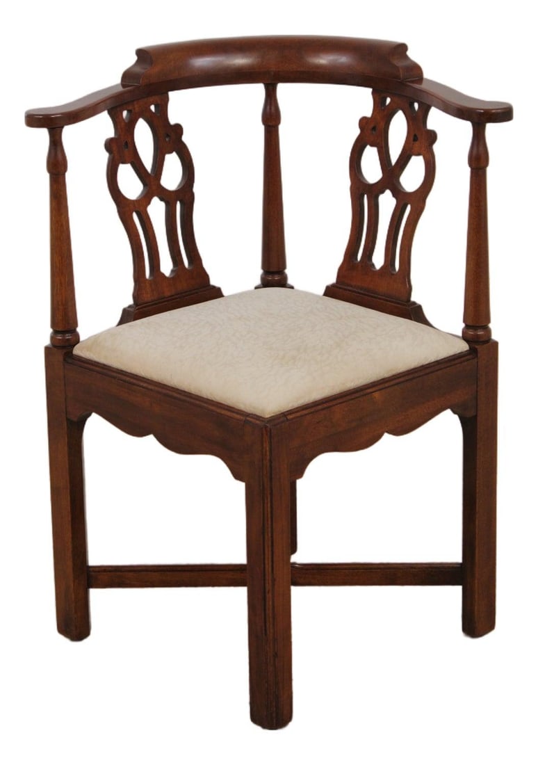 Mahogany Corner Chair by Hickory Chair Company Chippendale Style (1 of 10)