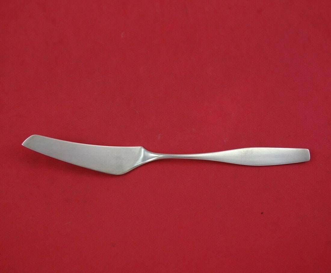 Hans Hansen Charlotte Sterling Silver Fish Knife 8 Inch Flat Handle (1 of 2)