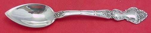 Wallace Meadow Rose Sterling Silver Deep Bowl Spoon 5 3/4 Vintage: Wallace Meadow Rose Sterling Silver Deep Bowl Spoon 5 3/4 Vintage This vintage spoon features the elegant Meadow Rose pattern by Wallace, crafted from sterling silver. The deep bowl design, measuring 