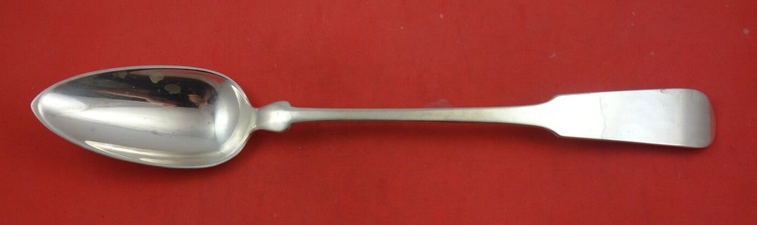 Porter Blanchard Fiddle Sterling Silver Serving Spoon 13 inches: Porter Blanchard Fiddle Sterling Silver Serving Spoon 13 inches This exquisite serving spoon, crafted by Porter Blanchard, features a classic Fiddle pattern and is made of sterling silver. Measuring 1