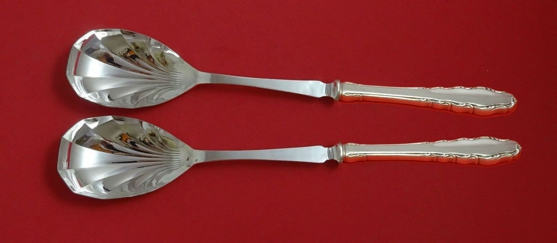 Reed & Barton English Provincial Sterling Silver Salad Serving Set 2-Piece Fluted: Reed & Barton English Provincial Sterling Silver Salad Serving Set 2-Piece Fluted This exquisite 2-piece salad serving set features the elegant English Provincial pattern by Reed & Barton. Crafted wit