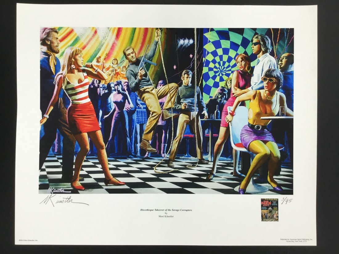 Mort Kunstler Discotheque Takeover Limited Edition Signed Giclee Print (1 of 5)
