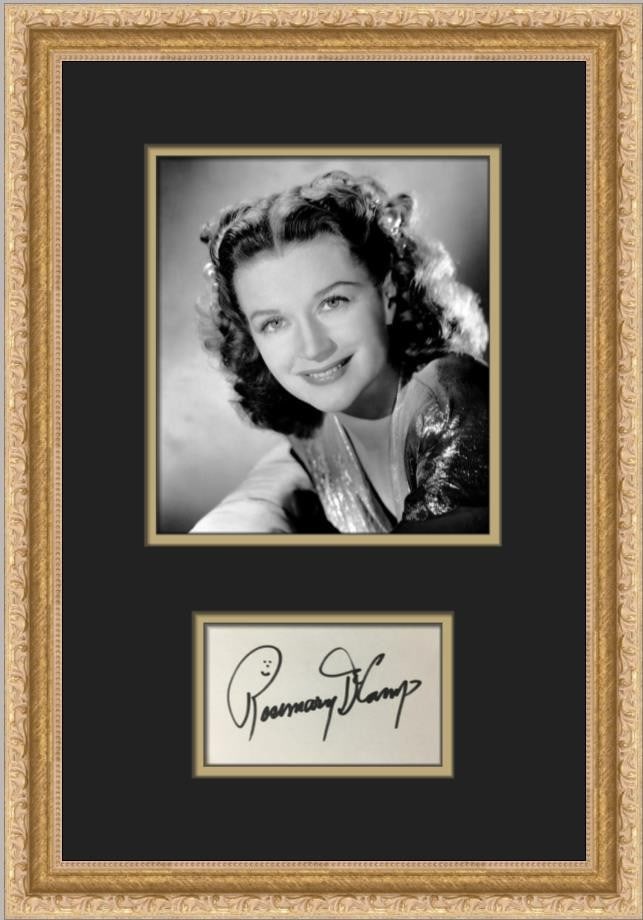 Custom Framed Rosemary DeCamp Original Signed Cut Signature Display (1 of 3)