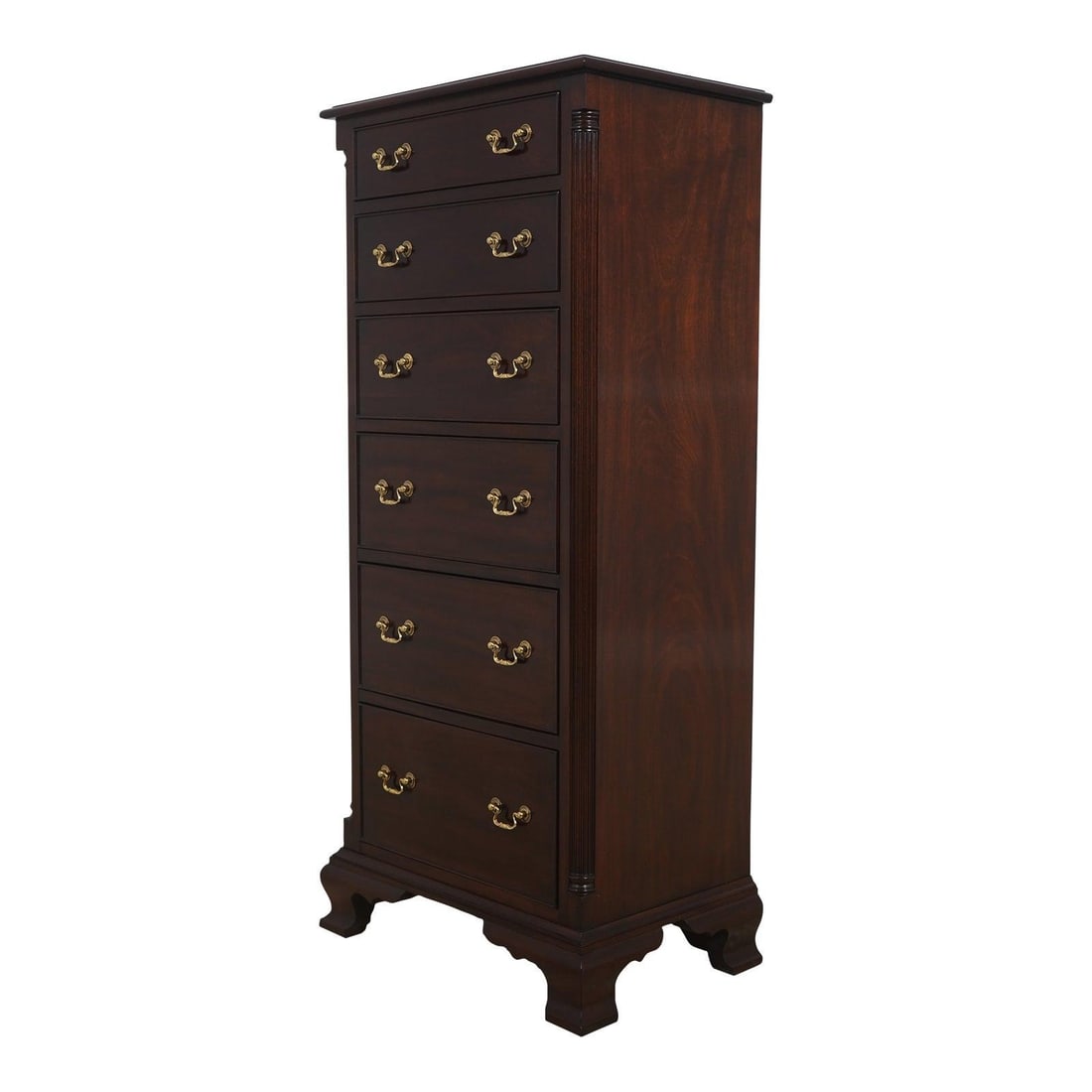 Mahogany Henkel Harris 174 Chippendale Chest 6 Drawers (1 of 10)