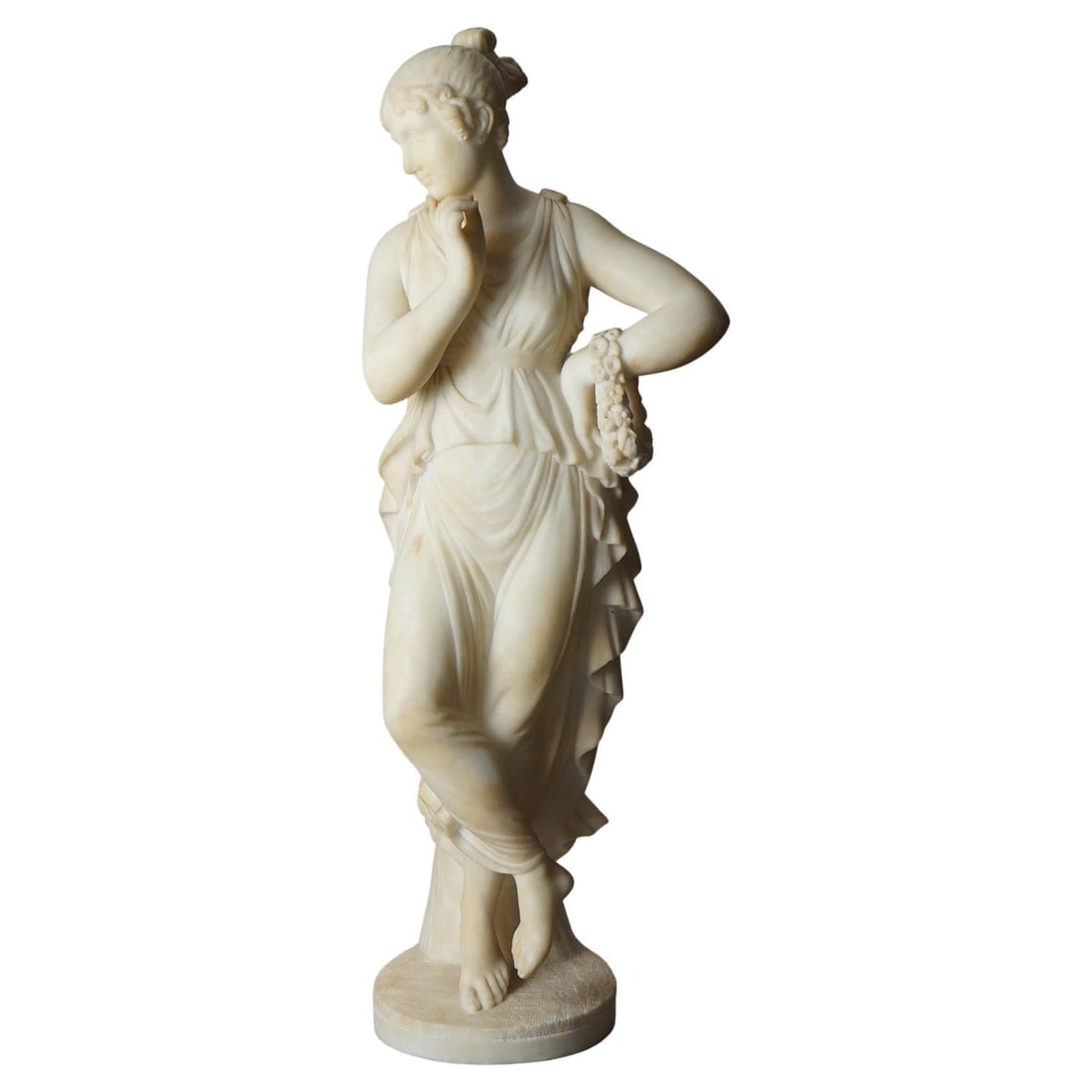 19th Century Italian Alabaster Female Figure Signed by P Bazzanti (1 of 18)