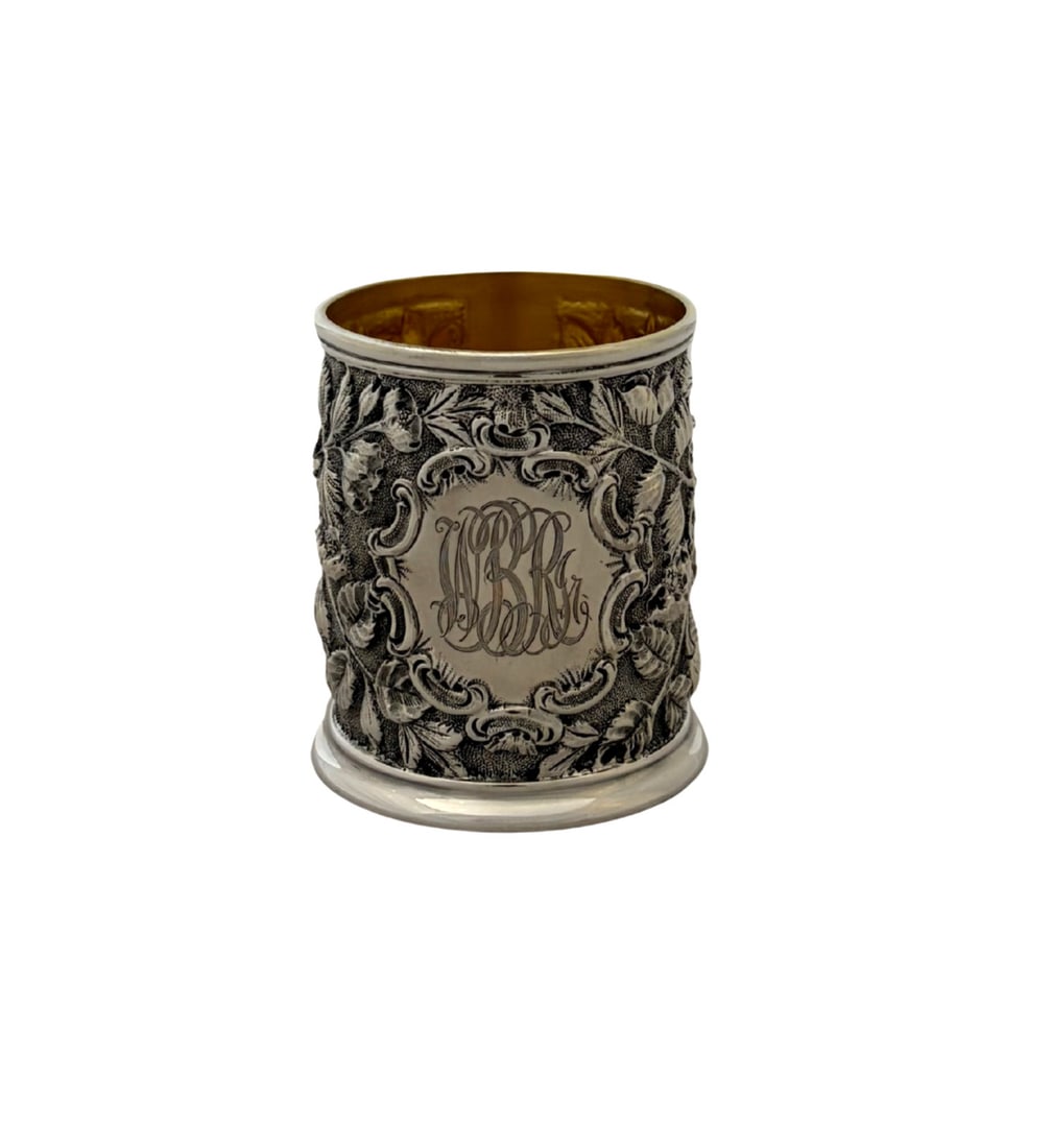 Ritter Sullivan 925 Sterling Silver Floral Repousse Cup (1 of 4)