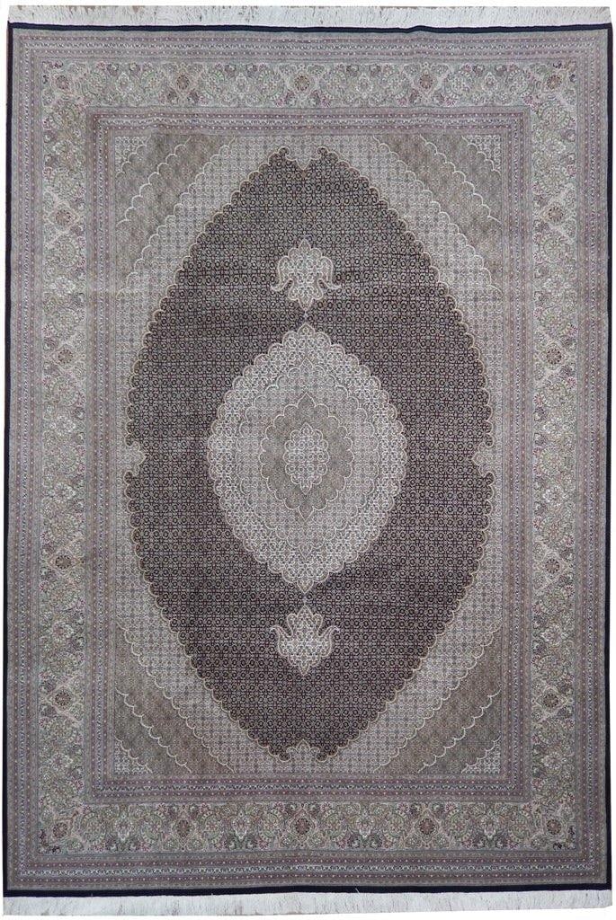 Handcrafted Persian Tabriz Mahi Rug 8'2 x 11'7 Wool Silk: Handcrafted Persian Tabriz Mahi Rug 8'2 x 11'7 Wool Silk Free continental US Shipping Enhance your living space with this exquisite 8.2 x 11.7 Persian Tabriz Mahi Rug, meticulously handcrafted by skil