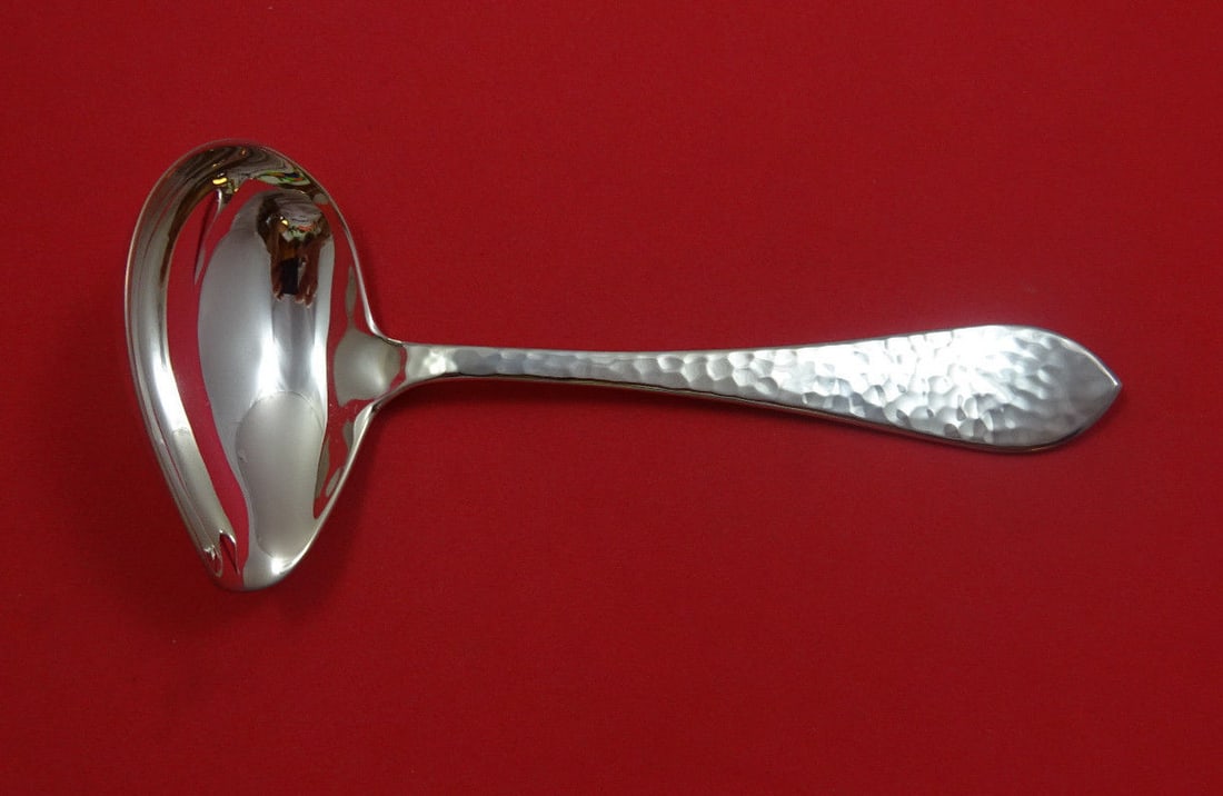 Robbe and Berking Martele sterling silver gravy ladle with spout 6 5/8" (1 of 2)
