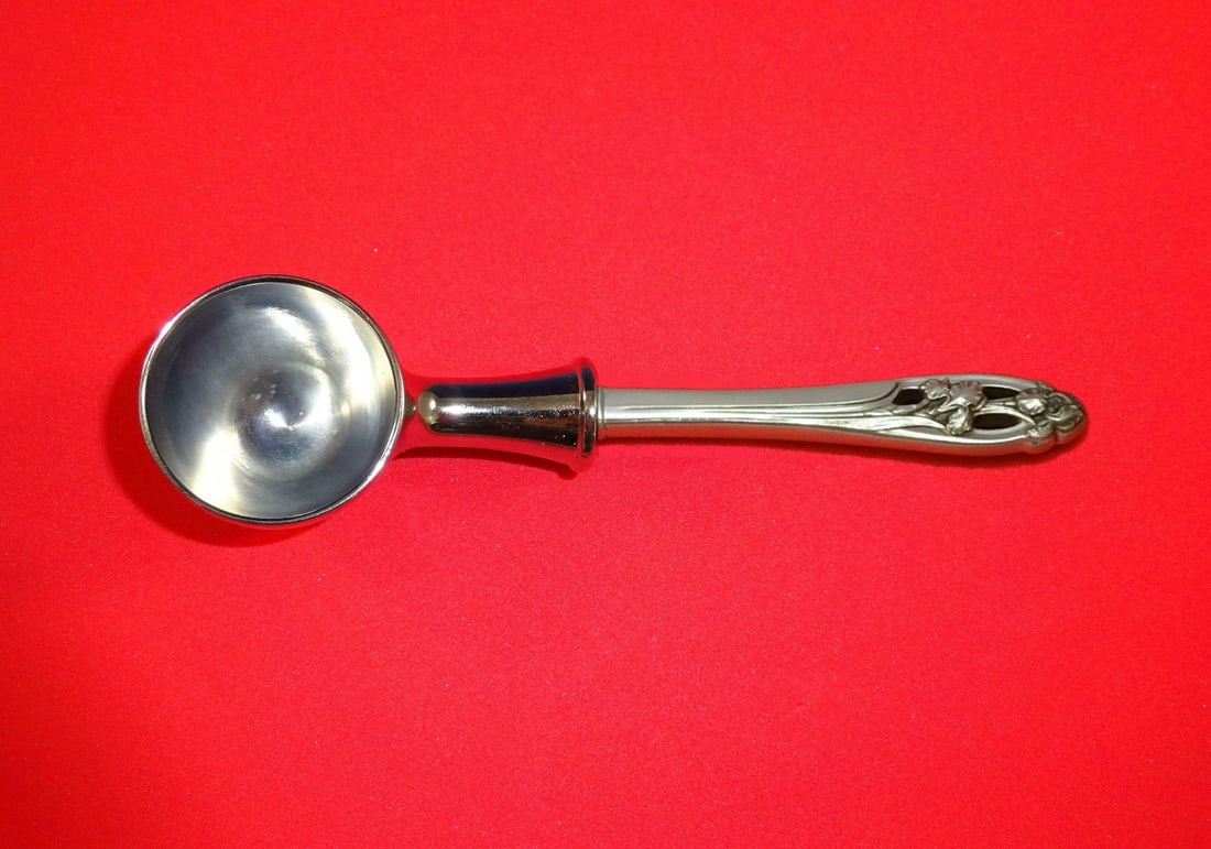 International Sterling Silver Coffee Scoop Silver Iris Custom Made 6" (1 of 3)