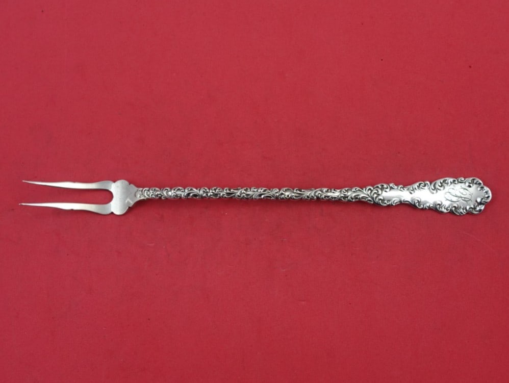 Wallace Waverly Sterling Silver 2-Tine Pickle Fork 8.25 Inch (1 of 3)