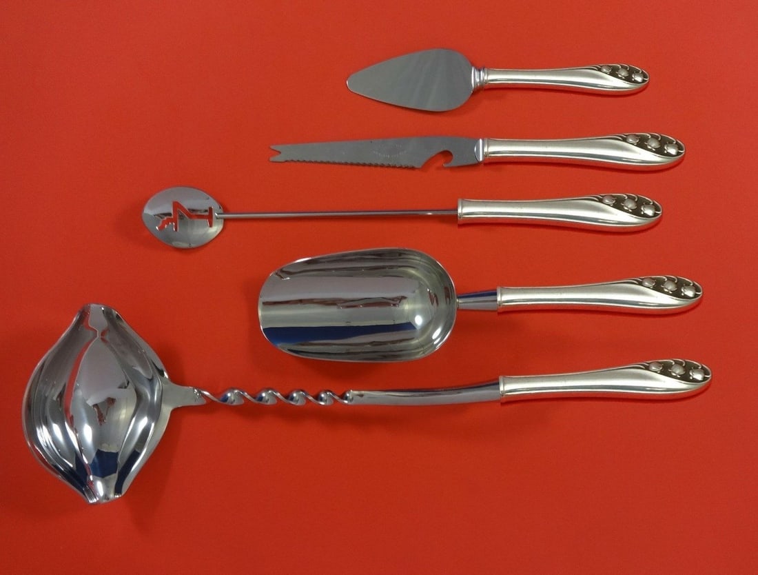 Gorham Lily of the Valley 5-Piece Sterling Silver Hostess Set (1 of 1)