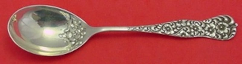 Dominick Haff Rococo Sterling Silver Sugar Spoon 6 Monogrammed (1 of 2)