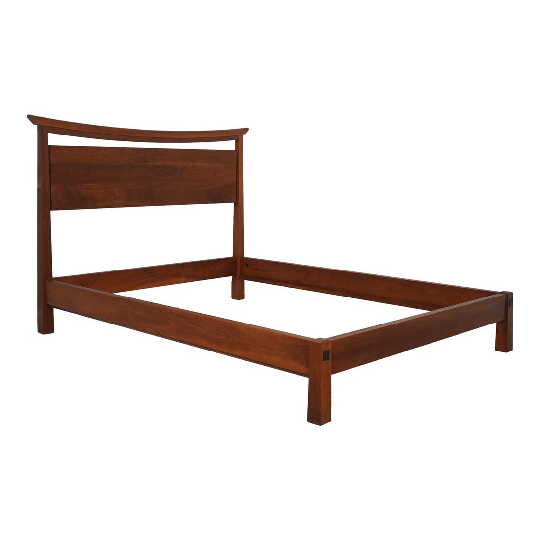 Thomas Moser Cherry Wood Queen Bed with Curved Headboard (1 of 10)