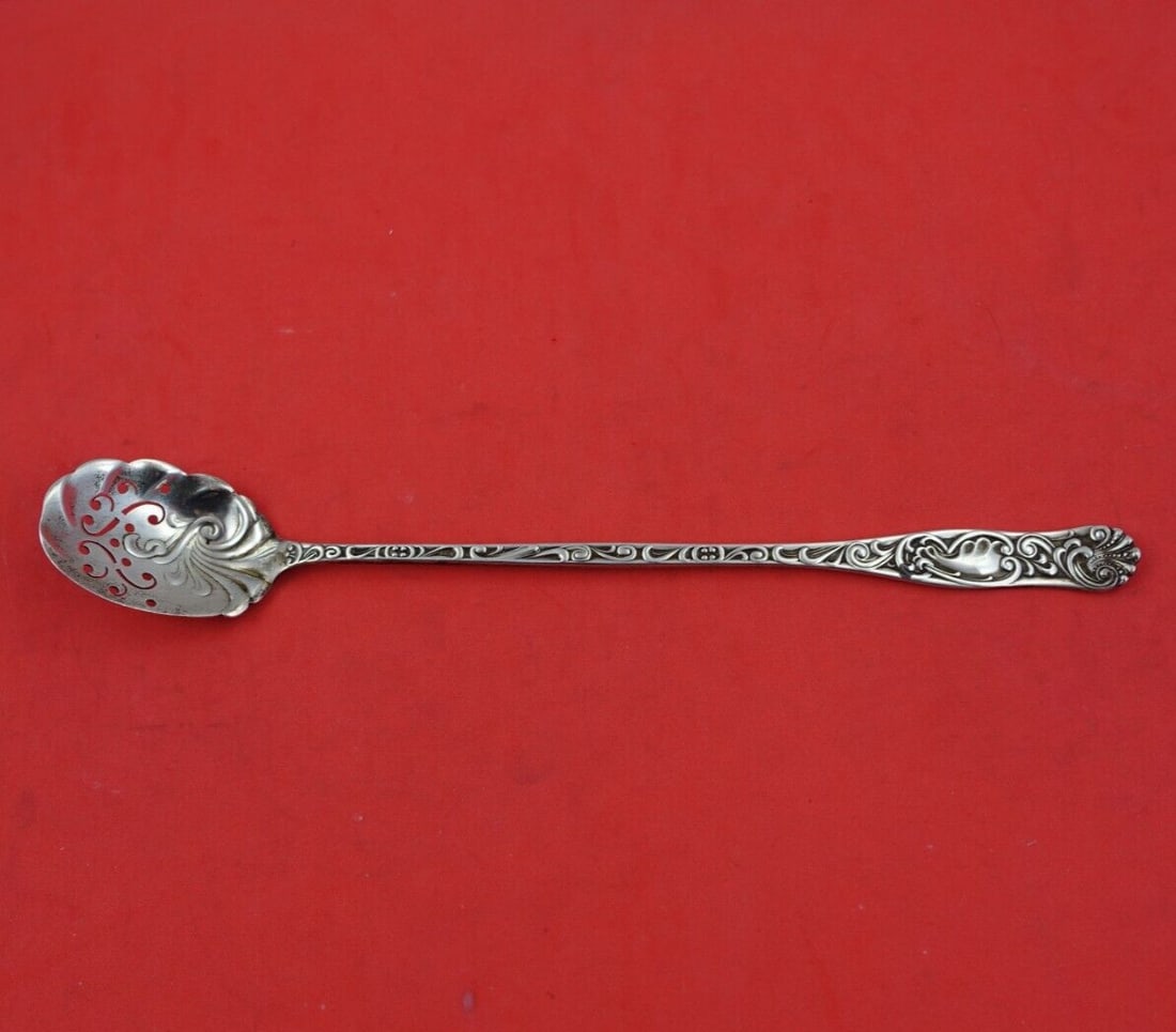 Towle Diane Sterling Silver 8 1/4 Inch Slotted Olive Spoon: Towle Diane Sterling Silver 8 1/4 Inch Slotted Olive Spoon This exquisite olive spoon from the Diane pattern, crafted by Towle, is a stunning example of heirloom sterling silverware. Measuring 8 1/4 i