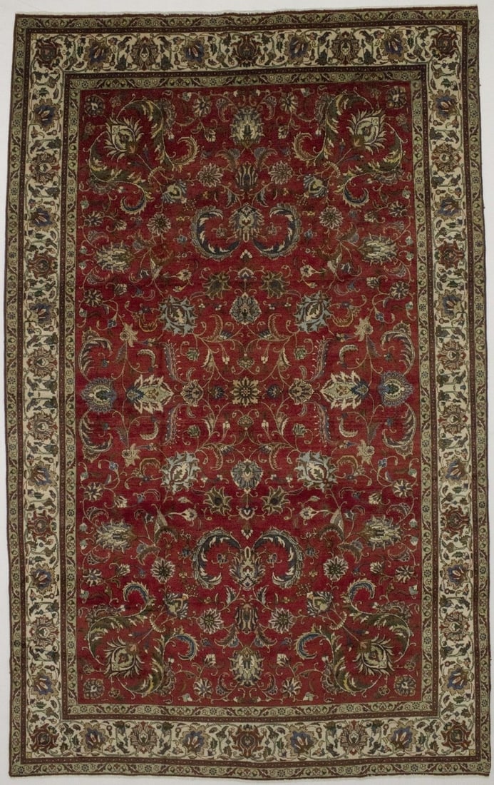 Oversized Vintage Oriental Rug 9'5 x 15'4 Floral Design Wool Handmade (1 of 18)