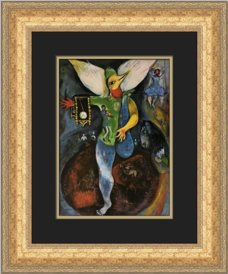Marc Chagall The Juggler Custom Framed Print 21x17 Art: Marc Chagall The Juggler Custom Framed Print 21x17 Art This stunning custom framed print titled "The Juggler" by renowned artist Marc Chagall is a captivating piece that beautifully combines elements 