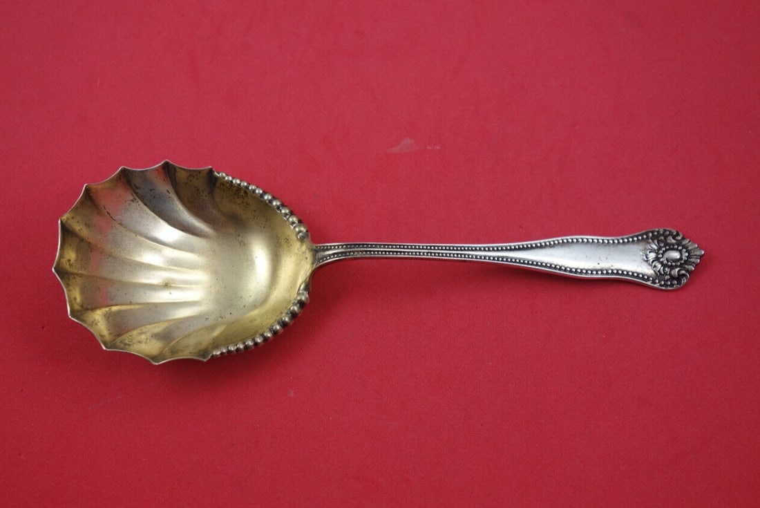 Lexington Sterling Silver Berry Spoon by Knowles 8 5/8 Light Gold Wash: Lexington Sterling Silver Berry Spoon by Knowles 8 5/8 Light Gold Wash This elegant Lexington berry spoon, crafted by Knowles and Mount Vernon, features a beautiful light gold washed bowl. Measuring 8