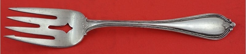 Towle Old Newbury Sterling Silver Salad Fork 5 3/4 Inch 4-Tine Flatware: Towle Old Newbury Sterling Silver Salad Fork 5 3/4 Inch 4-Tine Flatware Enhance your dining experience with this exquisite Old Newbury salad fork by Towle. Crafted from high-quality sterling silver, t