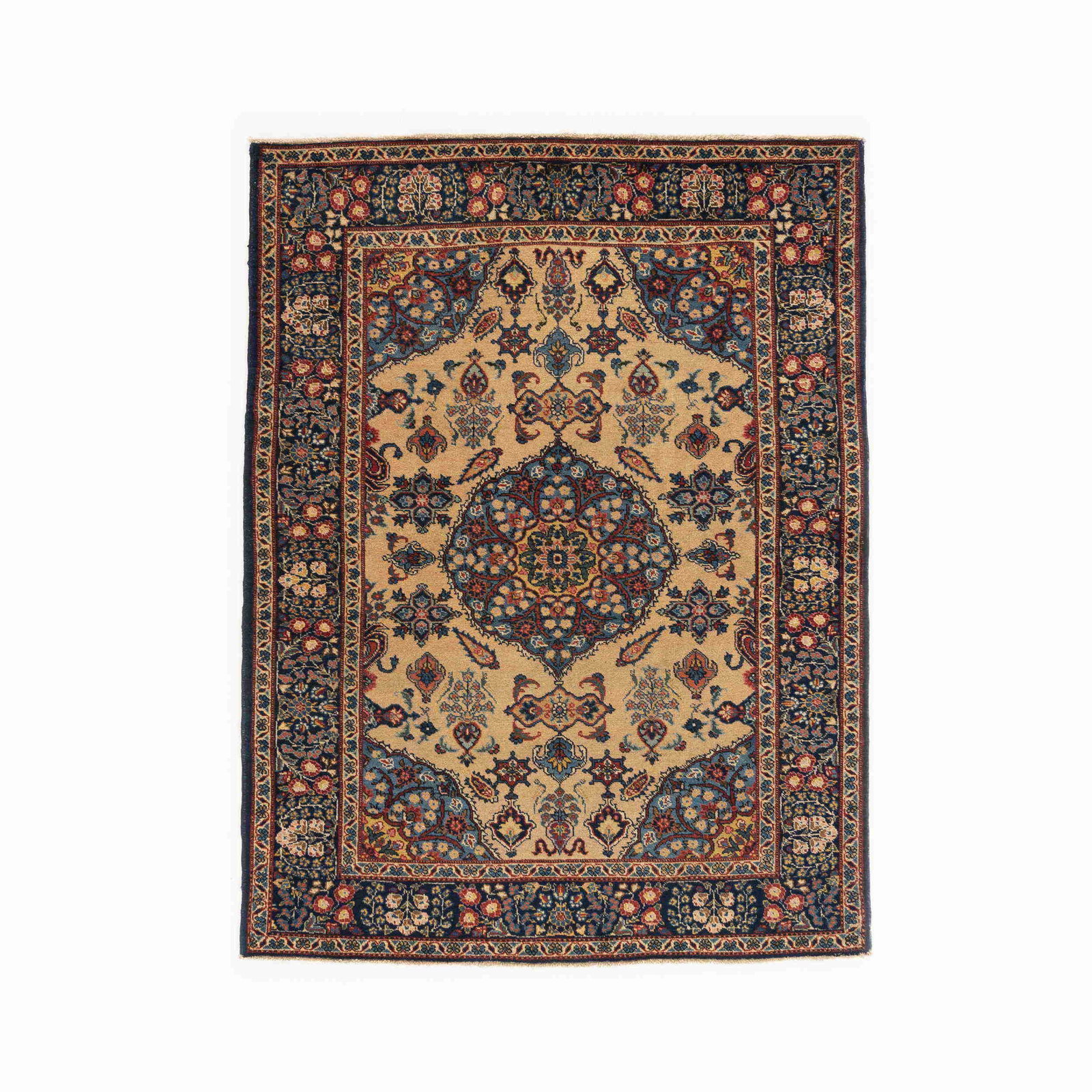 Authentic Handmade Kurt Wool Carpet 57.5 x 75.6 Double Knots: Authentic Handmade Kurt Wool Carpet 57.5 x 75.6 Double Knots This authentic handmade Kurt carpet features a beautiful design crafted using a traditional wool on wool technique. The intricate weaving i