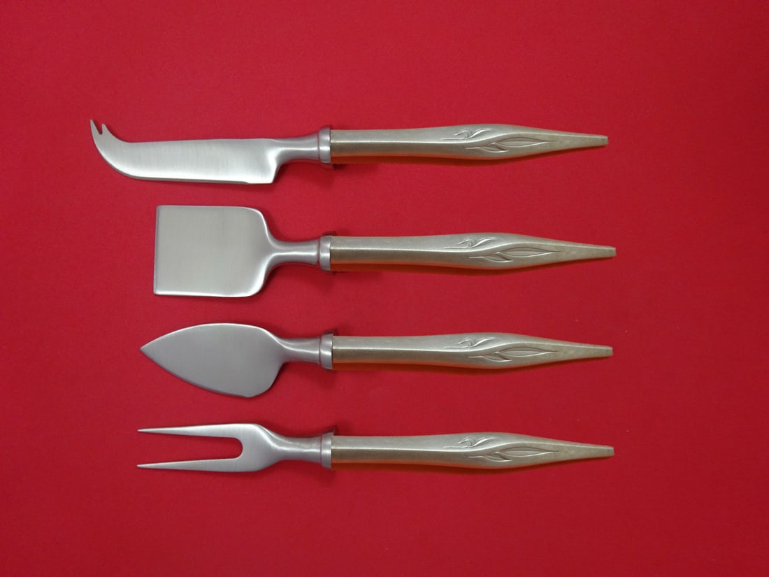 Wallace Sterling Silver Dawn Mist 4pc Cheese Serving Set (1 of 1)
