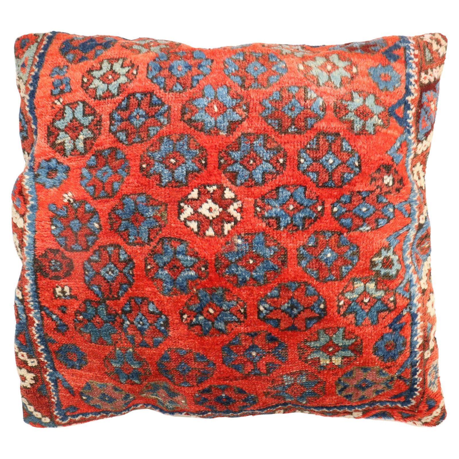 Bohemian Turkish Bergama rug floor pillow 26 x 30 cotton wool: Bohemian Turkish Bergama rug floor pillow 26 x 30 cotton wool This Antique Turkish Bergama Large Floor Pillow features a beautiful Bohemian style and is made from a 19th-century Turkish Bergam collect