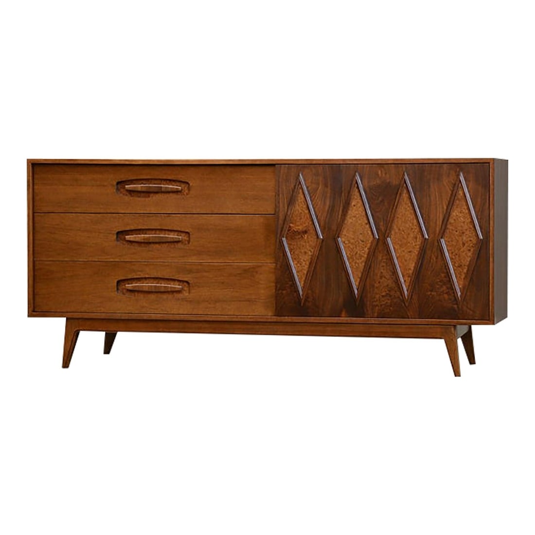 Mid Century Walnut Six Drawer Dresser by Young Manufacturing (1 of 9)