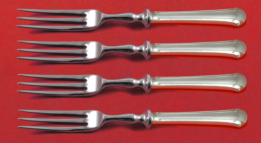 Towle Chippendale Sterling Silver Fruit Fork Set 4-Piece 6 Inch (1 of 1)