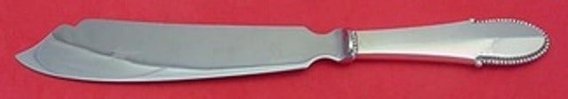 Georg Jensen Beaded Sterling Silver Cake Knife 10 3/8 inch: Georg Jensen Beaded Sterling Silver Cake Knife 10 3/8 inch This exquisite cake knife from Georg Jensen features the elegant Beaded pattern, showcasing a stunning blend of style and functionality. The 