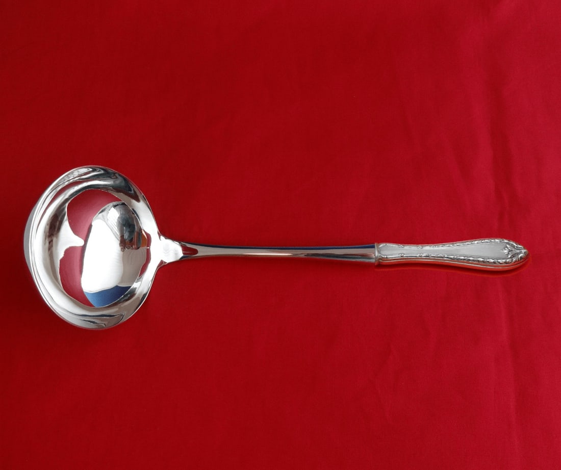 Dominick & Haff Marie Antoinette Sterling Silver Soup Ladle 10.5 Inch Custom: Dominick & Haff Marie Antoinette Sterling Silver Soup Ladle 10.5 Inch Custom This exquisite soup ladle is part of the Marie Antoinette pattern by Dominick & Haff, crafted from high-quality sterling si