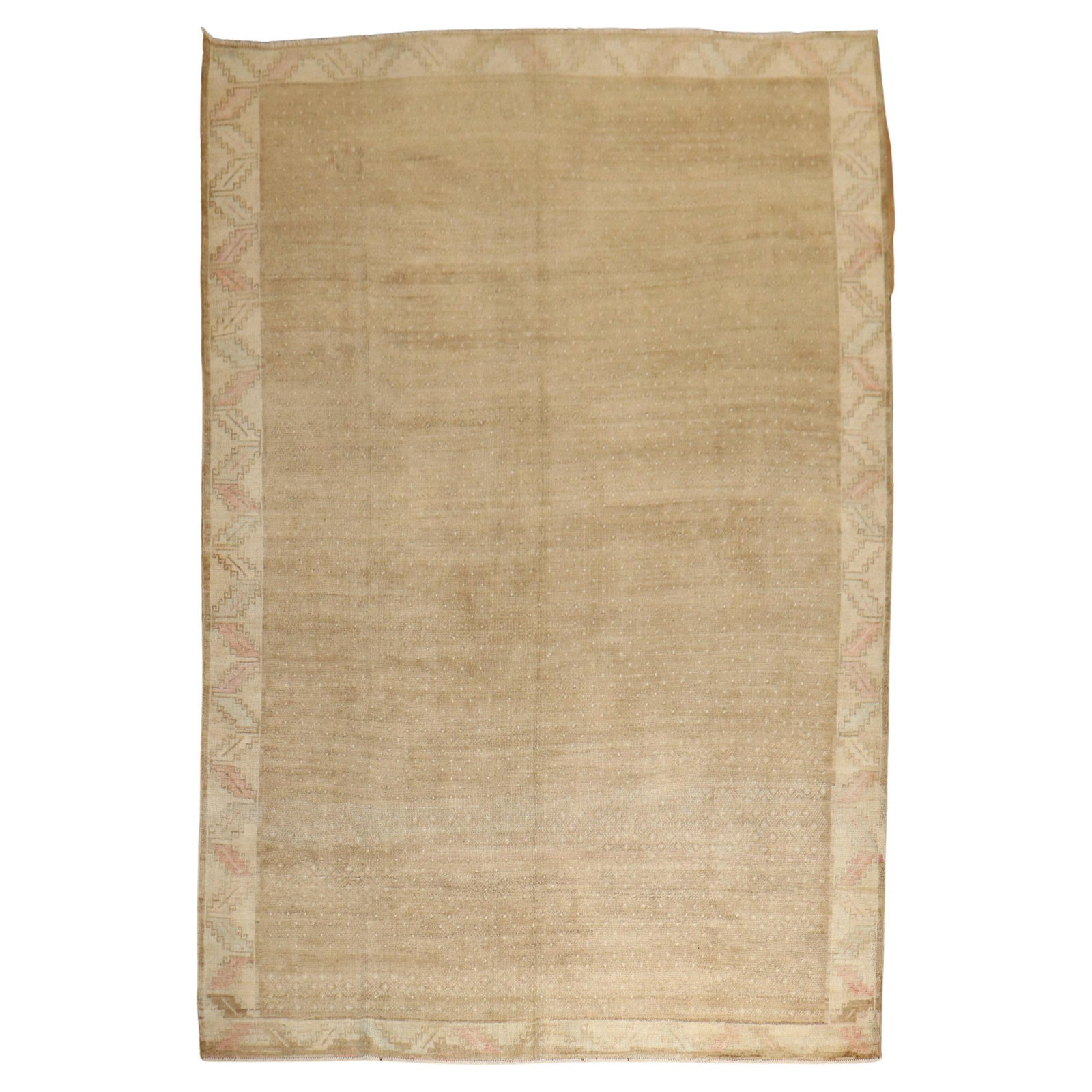 Zabihi Collection Tribal Brown Vintage Turkish Hand-Knotted Rug 84 x 115 in: Zabihi Collection Tribal Brown Vintage Turkish Hand-Knotted Rug 84 x 115 in Enhance your space with this exquisite Zabihi Collection Brown Vintage Turkish Room Size Rug, featuring a captivating tribal