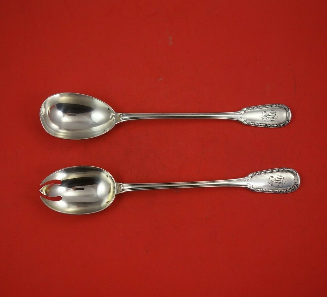 Puiforcat Suffren Sterling Silver 2pc Salad Serving Set 10 1/4" (1 of 3)