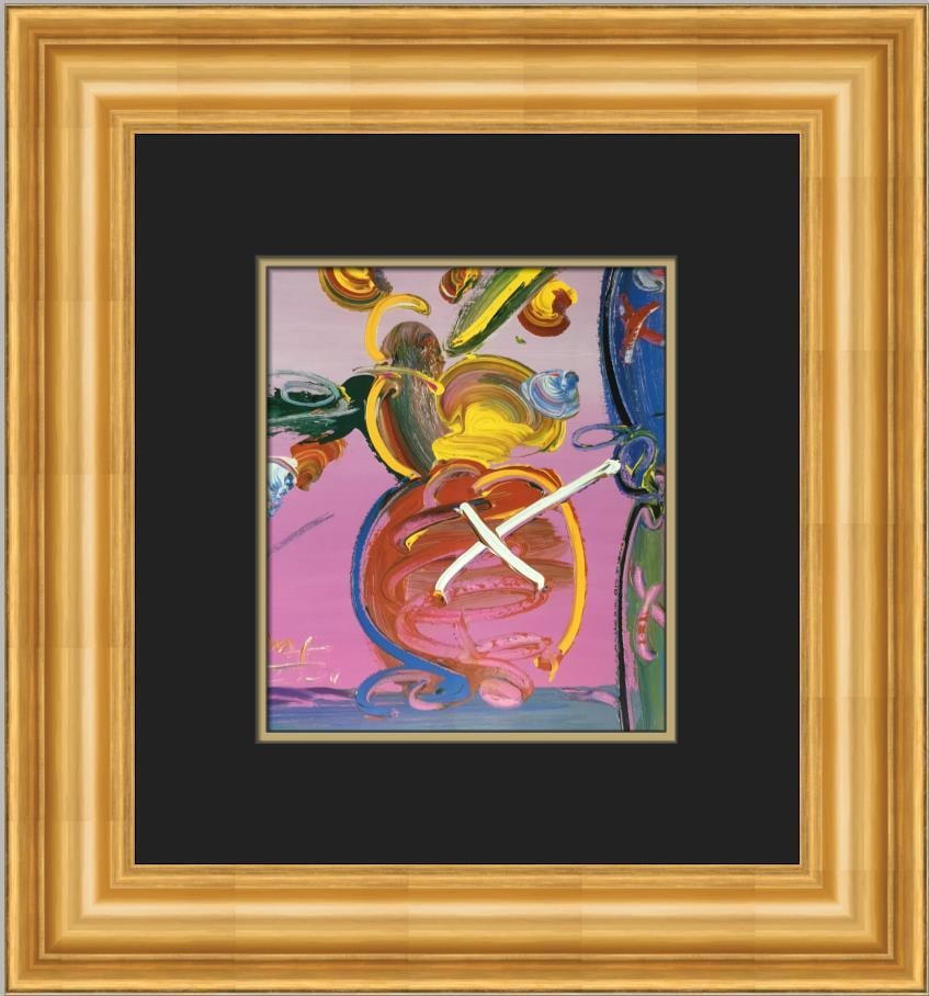 Peter Max Vase with Flowers I Custom Framed Pop Art Print: Peter Max Vase with Flowers I Custom Framed Pop Art Print This stunning custom framed print by renowned artist Peter Max features the vibrant "Vase with Flowers I" in a captivating pop art style. Meas