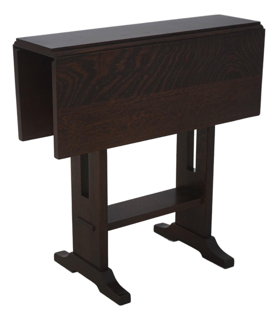 Mission Style Oak Drop Leaf Table by Stickley Circa 1996 (1 of 10)