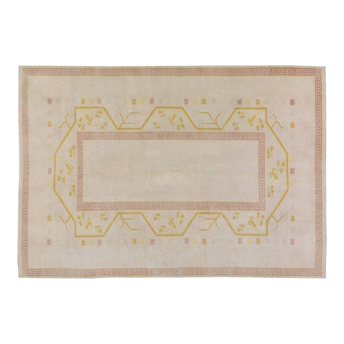 Anatolian Wool Hand-Knotted Rug Tan 5'2" x 7'9" Vintage: Anatolian Wool Hand-Knotted Rug Tan 5'2" x 7'9" Vintage This vintage Turkish Anatolian wool rug is hand-knotted using traditional techniques, showcasing a blend of timeless craftsmanship and modern de