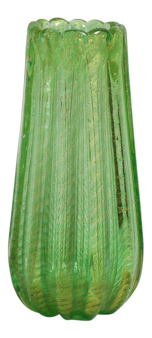 1940s Barovier e Toso Cordonato D' Oro Murano Glass Vase (1 of 10)