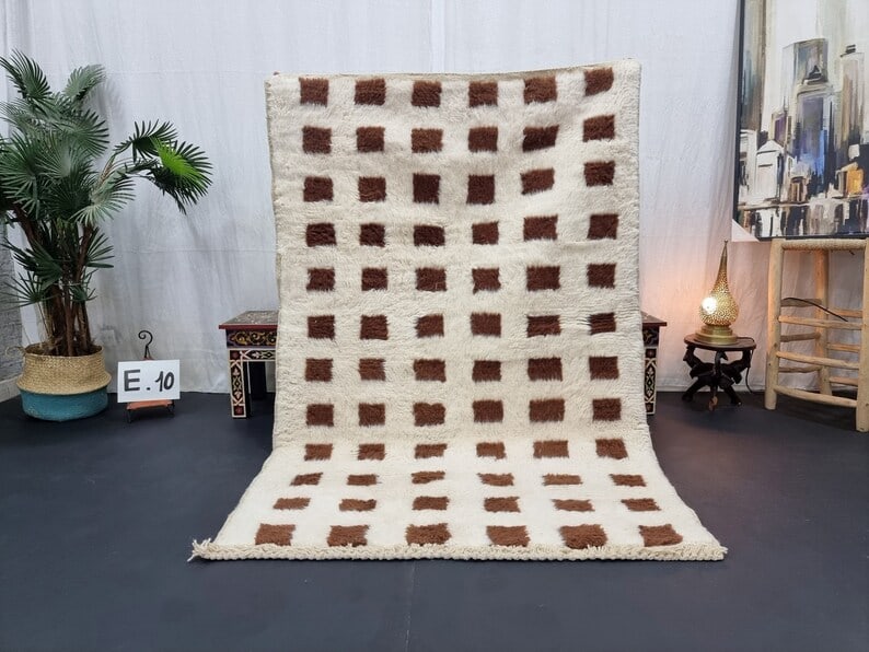Authentic Handwoven Moroccan Soft Rug 100% Sheep Wool 6.56 x 3.28 Feet: Authentic Handwoven Moroccan Soft Rug 100% Sheep Wool 6.56 x 3.28 Feet Transform your living space with this Fabulous Authentic Soft Rug, handwoven in the stunning Atlas Mountains by skilled Berber