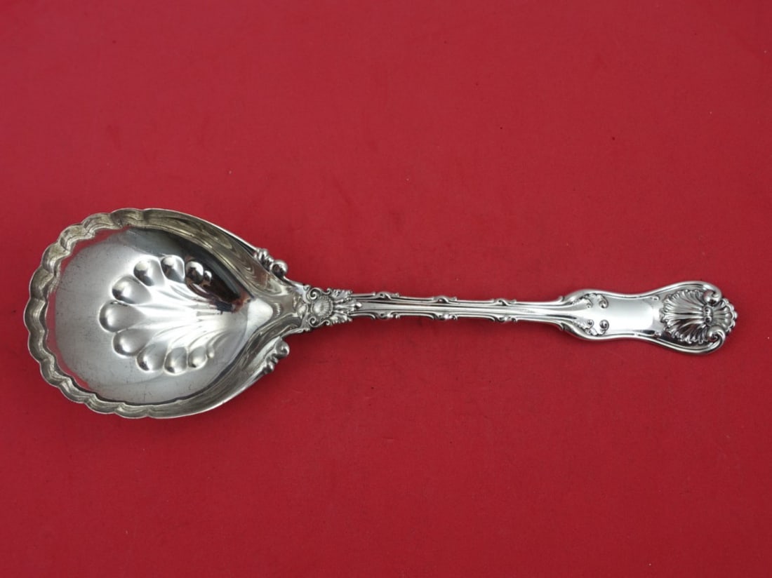 Whiting Imperial Queen Sterling Silver 9" Berry Spoon Serving Heirloom: Whiting Imperial Queen Sterling Silver 9" Berry Spoon Serving Heirloom This exquisite 9" berry spoon is crafted from sterling silver (.925) and features the elegant Imperial Queen pattern by Whiting, 