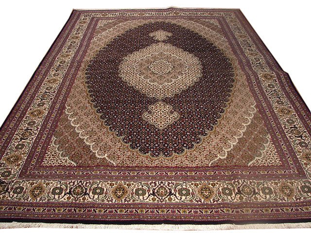 Authentic Persian Tabriz Mahi Rug 6.6 x 10 Wool Silk Hand Knotted: Authentic Persian Tabriz Mahi Rug 6.6 x 10 Wool Silk Hand Knotted Free continental US Shipping This 6.6 x 10 Authentic Persian Tabriz Mahi Rug is hand-knotted by master weavers in Iran, originating fr
