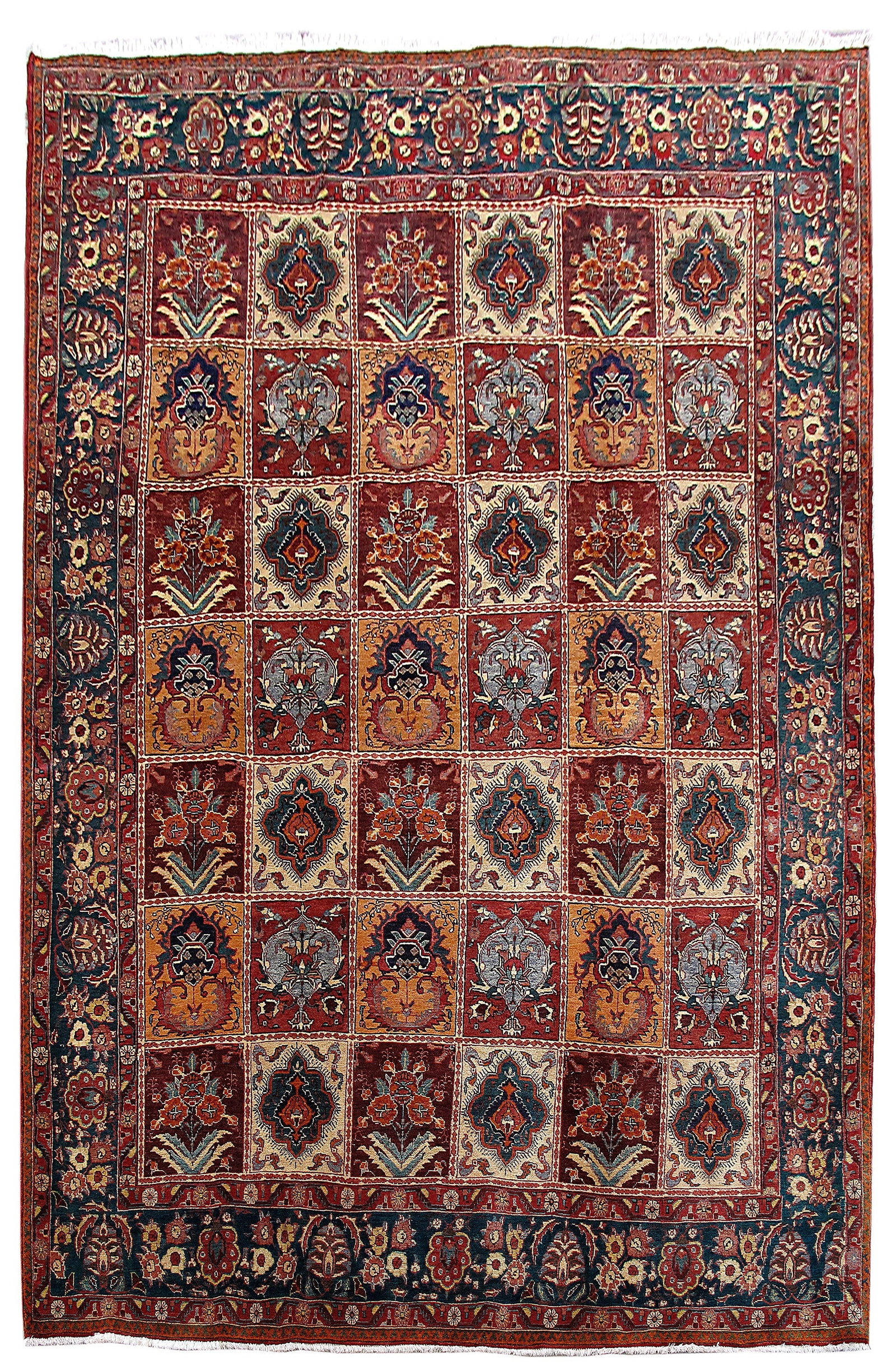 Persian Sarouk Hand-Knotted Wool Rug 7'3 x 11'2 Multi-Color Iran: Persian Sarouk Hand-Knotted Wool Rug 7'3 x 11'2 Multi-Color Iran Free continental US Shipping Enhance your home with the vibrant beauty of this handcrafted 7' x 11' Multi-Color Persian Sarouk Rug. Exp