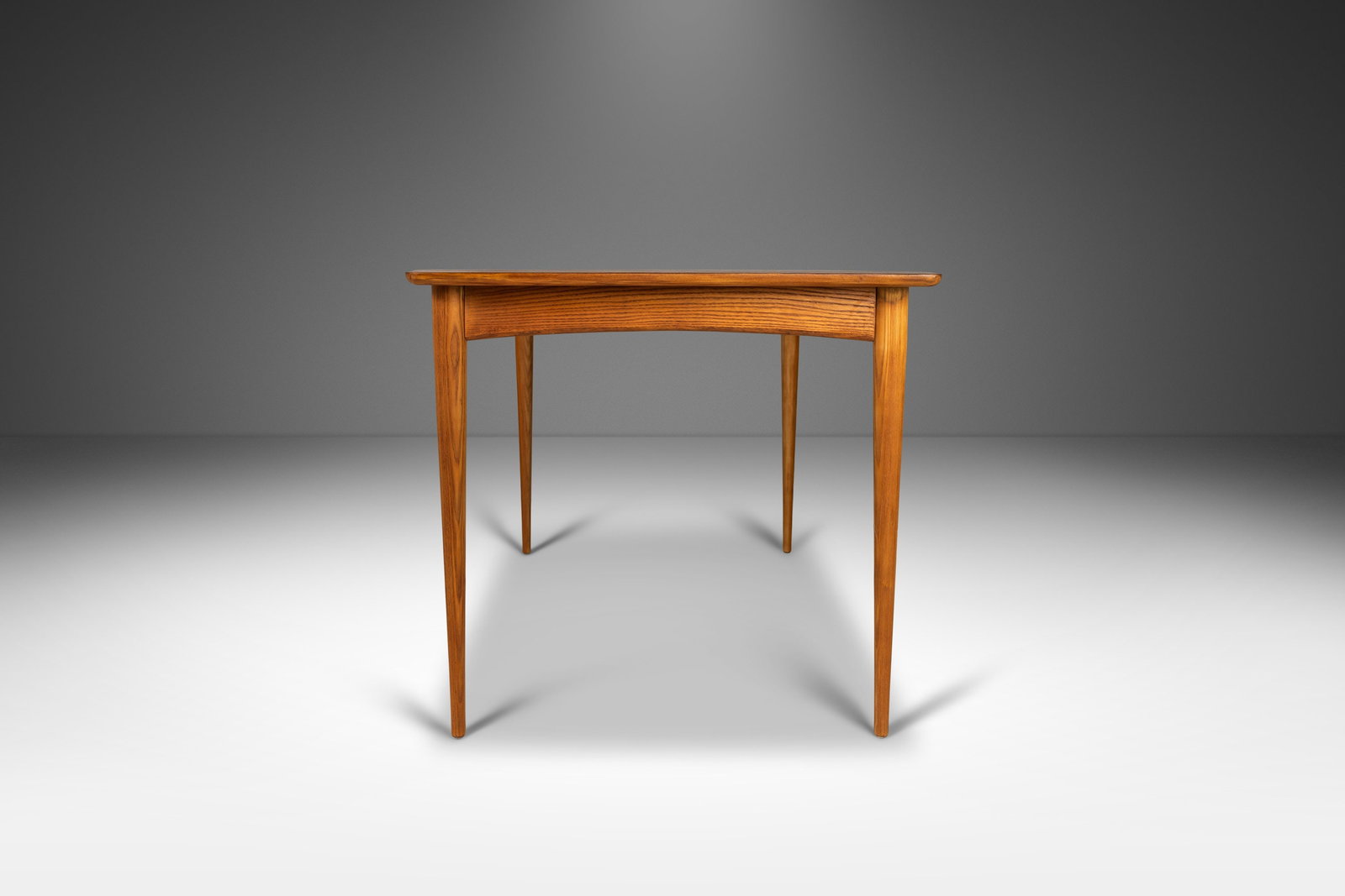 1960s Angular Mid Century Modern Solid Oak Dining Table USA - 6