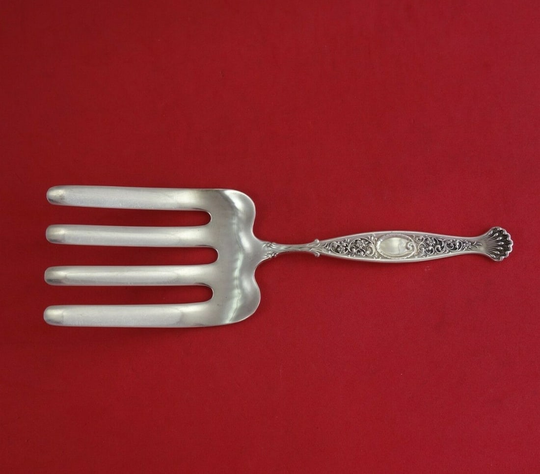 Whiting Hyperion Sterling Silver Asparagus Fork 8.5 Inch Serving: Whiting Hyperion Sterling Silver Asparagus Fork 8.5 Inch Serving This exquisite asparagus fork features the elegant Hyperion pattern by Whiting, crafted from high-quality sterling silver. Measuring 8