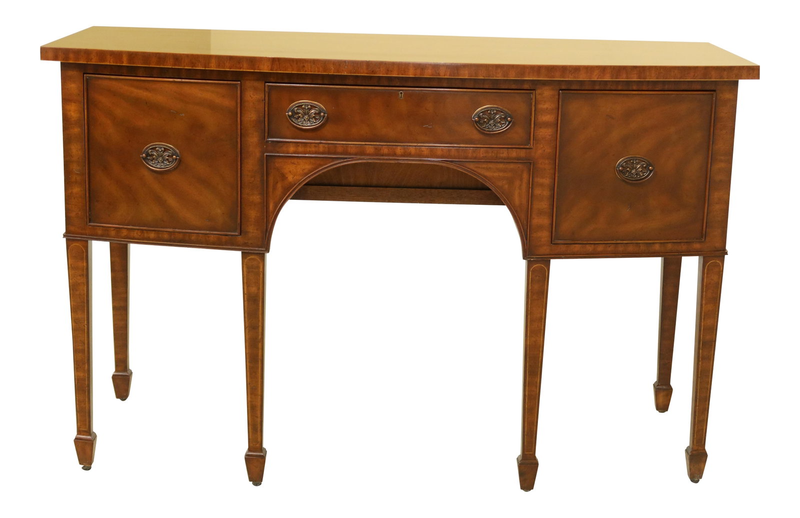Maitland Smith Federal Style Mahogany 3 Drawer Sideboard (1 of 10)