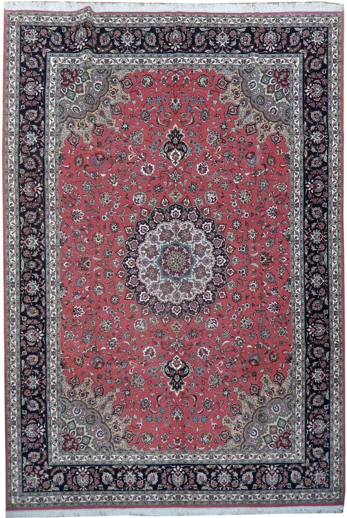 8 x 11.6 Handmade Iran Tabriz Rug Wool Silk 400 KPSI High Quality: 8 x 11.6 Handmade Iran Tabriz Rug Wool Silk 400 KPSI High Quality Free continental US Shipping This authentic handmade Iran Tabriz rug is a high-quality piece crafted by skilled artisans, showcasing t