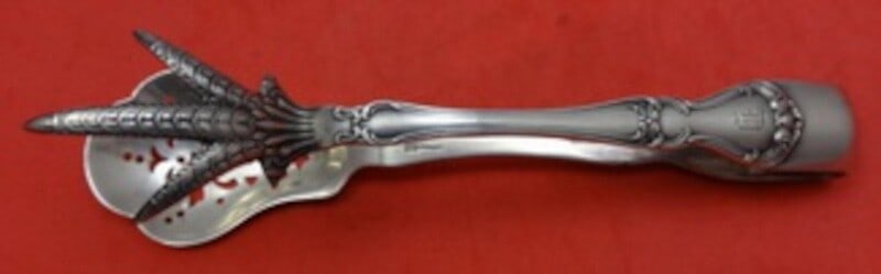 Gorham Buckingham Sterling Silver 7 Inch Ice Tongs with Claw (1 of 1)