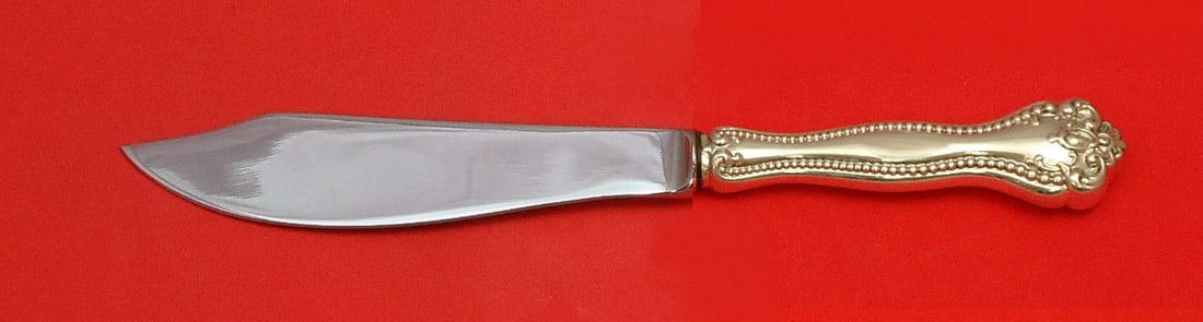 Alvin Raleigh Sterling Silver Fish Knife HHWS Custom 8 1/4: Alvin Raleigh Sterling Silver Fish Knife HHWS Custom 8 1/4 A Raleigh by Alvin individual fish knife with a sterling silver hollow handle and stainless blade. It is custom made, monogrammed with monos 