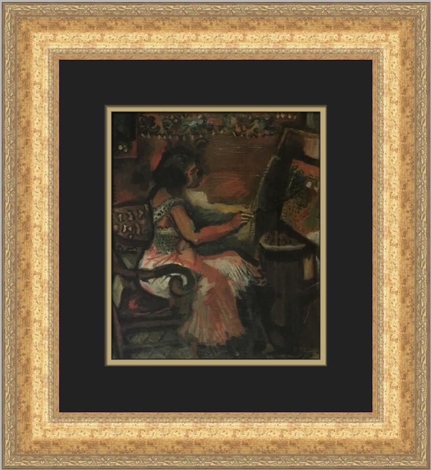 Marc Chagall The Model Custom Framed Print 1984 Expressionism Art: Marc Chagall The Model Custom Framed Print 1984 Expressionism Art This striking custom framed print titled 'The Model' by renowned artist Marc Chagall captures the essence of Expressionism and Impress