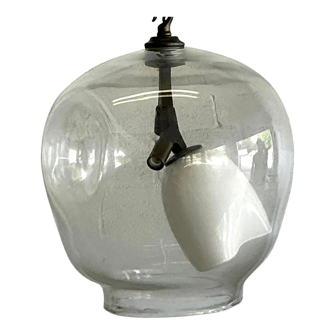 Vintage Signed Lindsay Adelman Terrarium Chandelier Art Glass Light Fixture (1 of 10)