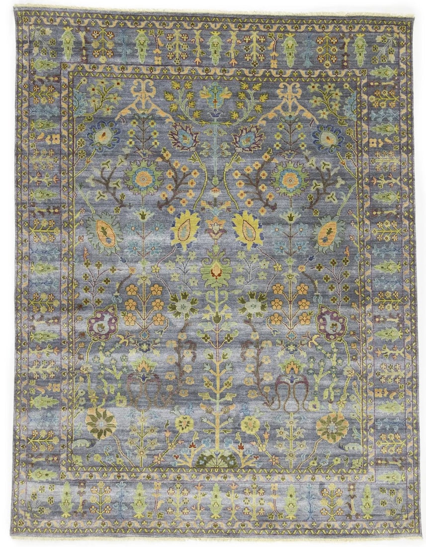 Handmade Osh Chobi Floral Tree of Life Rug 8x10 ft Wool Carpet: Handmade Osh Chobi Floral Tree of Life Rug 8x10 ft Wool Carpet Enhance your living space with this stunning Handmade Osh Chobi Oriental Rug, featuring a beautiful Floral Tree of Life design. This larg